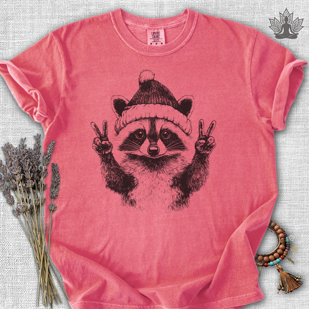 Winter Peace Raccoon Comfort Colors® Tee