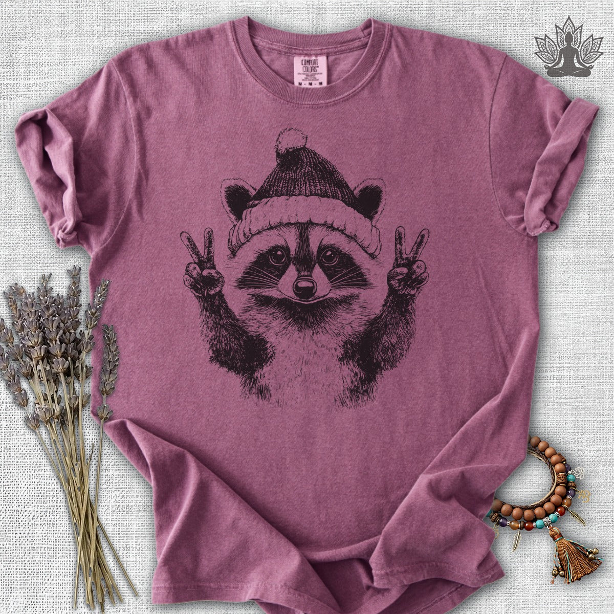 Winter Peace Raccoon Comfort Colors® Tee