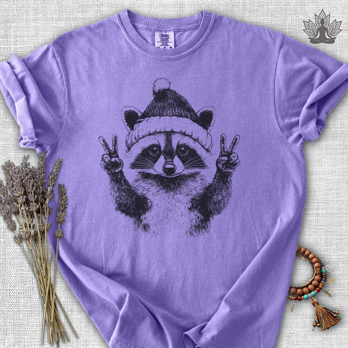 Winter Peace Raccoon Comfort Colors® Tee