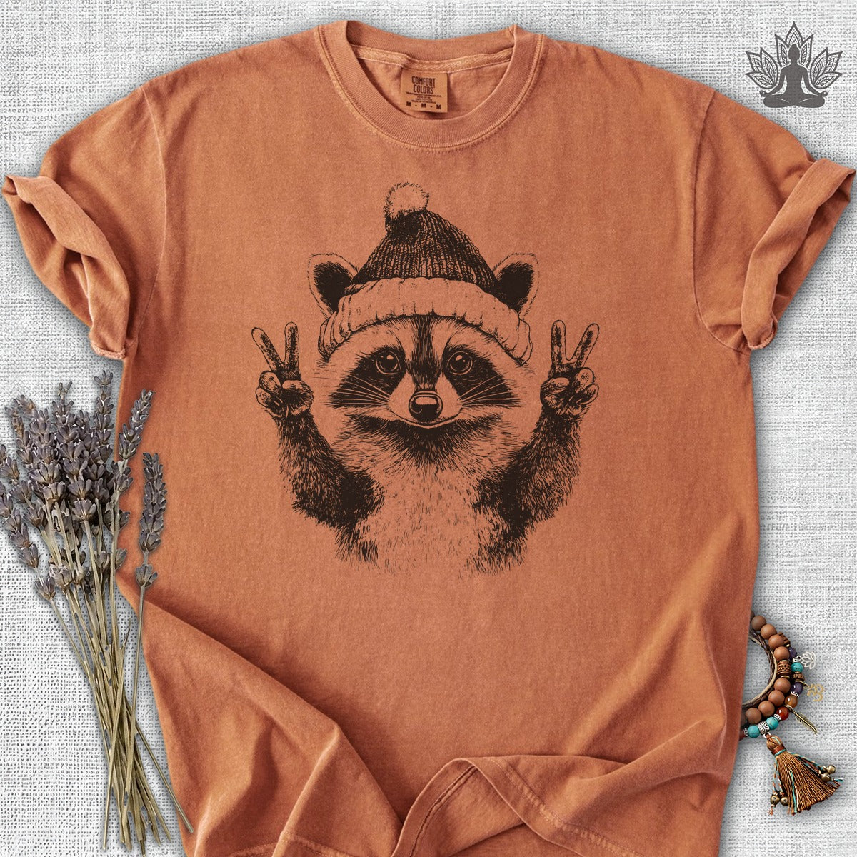 Winter Peace Raccoon Comfort Colors® Tee