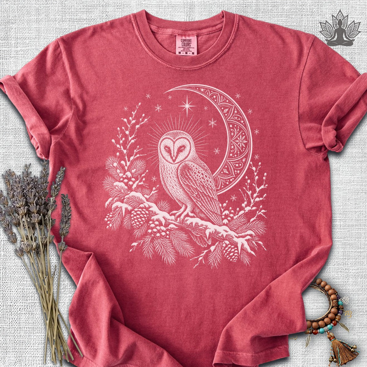 Winter Owl Mandala Moonlight Comfort Colors® Tee