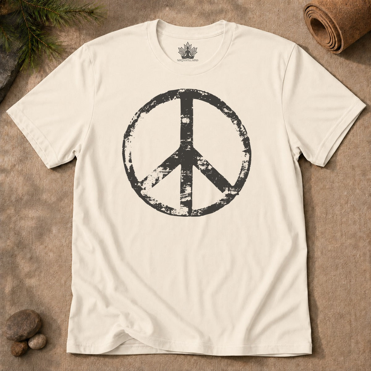 Vintage Peace Symbol Men Tee