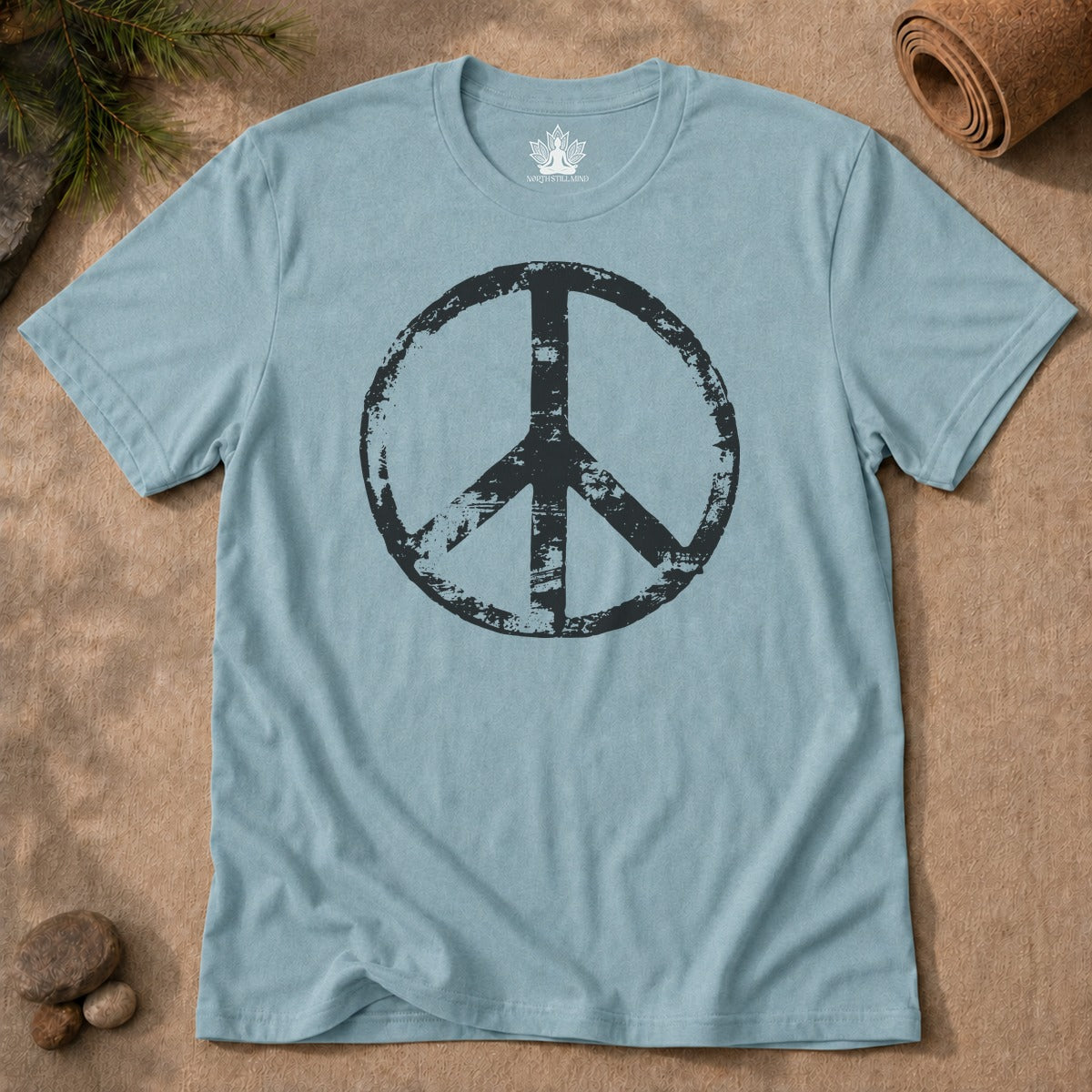 Vintage Peace Symbol Men Tee