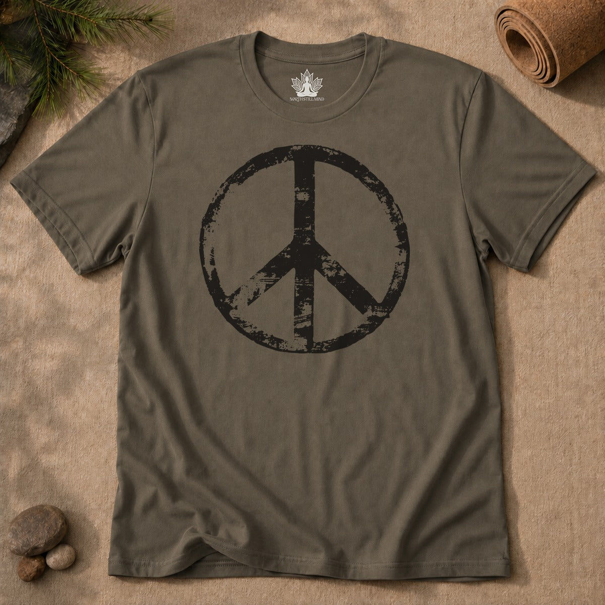Vintage Peace Symbol Men Tee