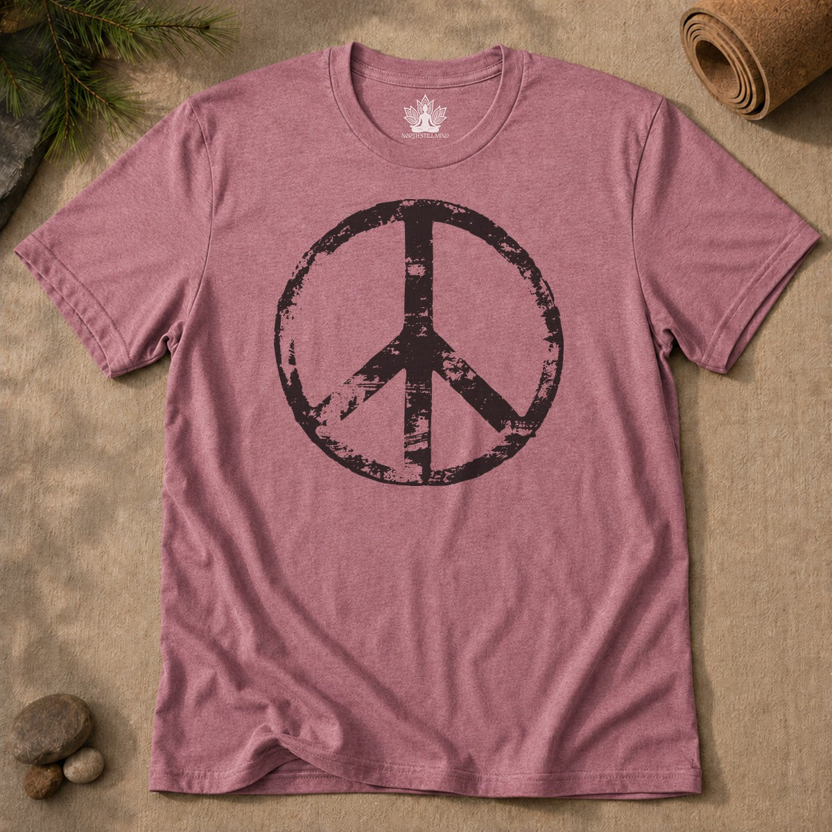 Vintage Peace Symbol Men Tee