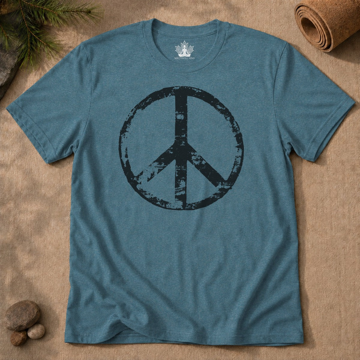 Vintage Peace Symbol Men Tee