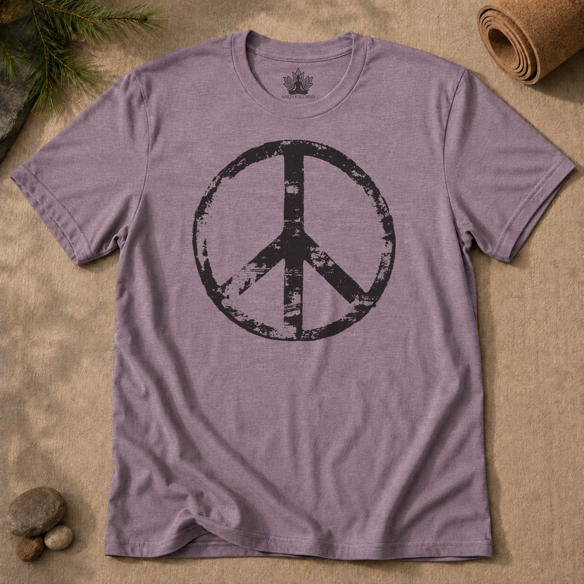 Vintage Peace Symbol Men Tee