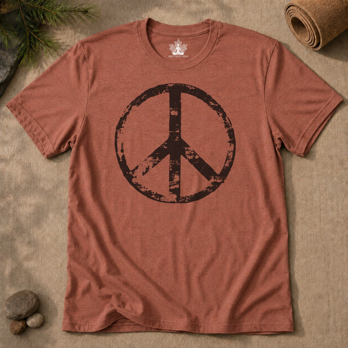 Vintage Peace Symbol Men Tee