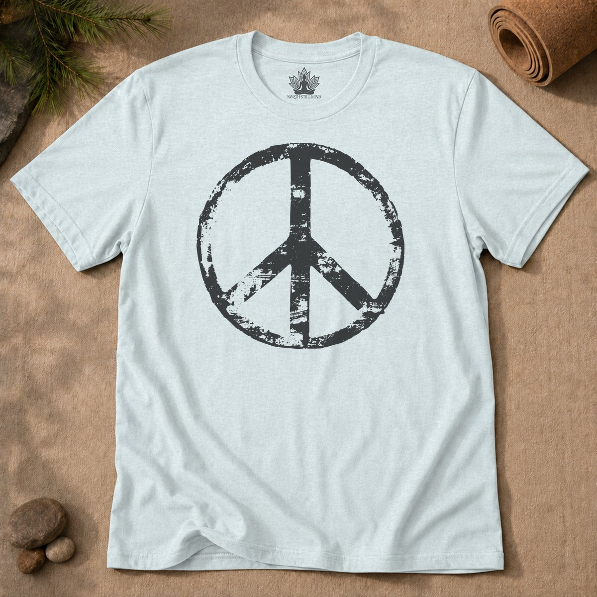 Vintage Peace Symbol Men Tee