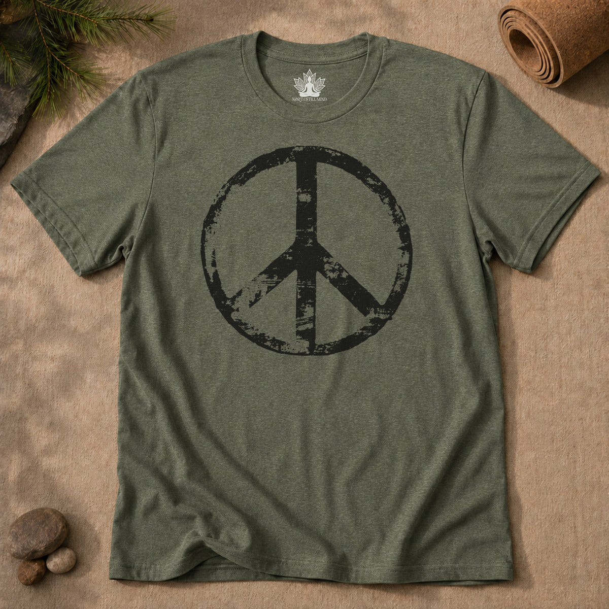 Vintage Peace Symbol Men Tee