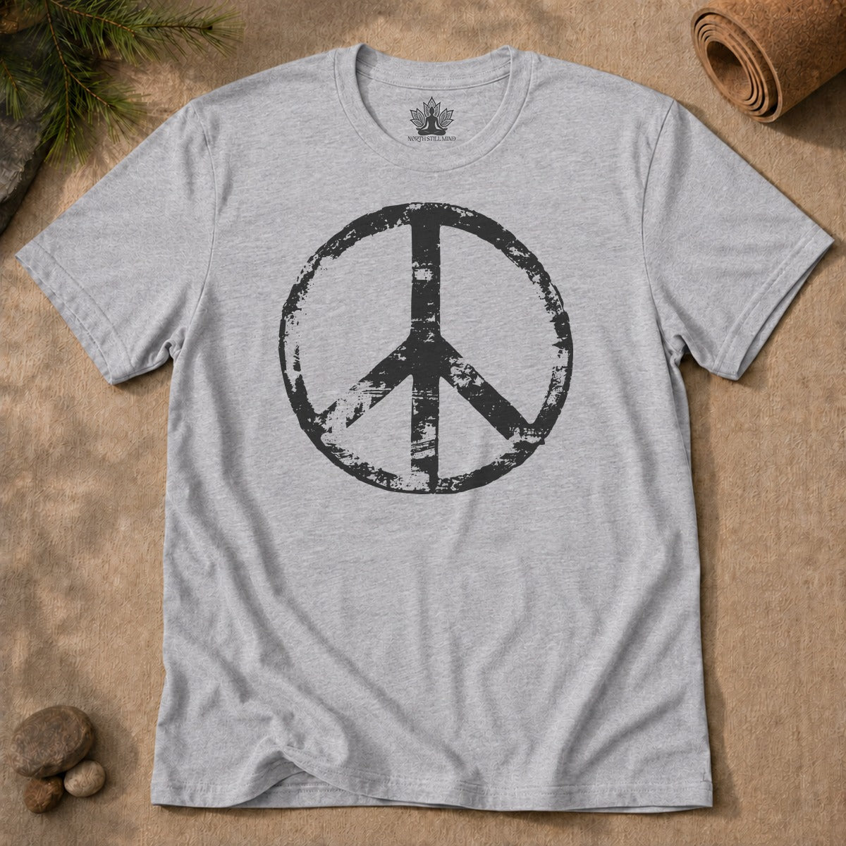 Vintage Peace Symbol Men Tee