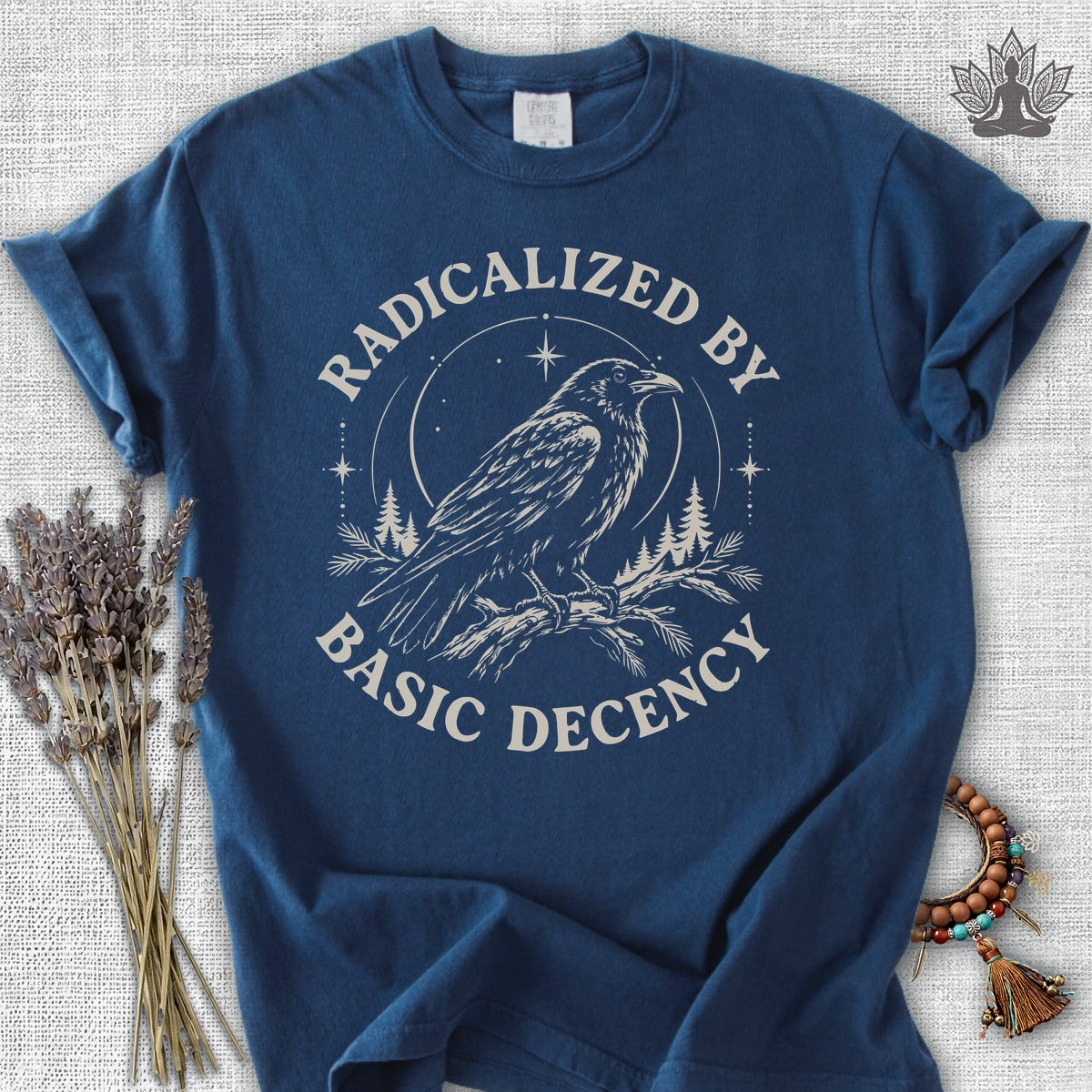 Radicalized By Basic Decency Crow Comfort Colors® Tee