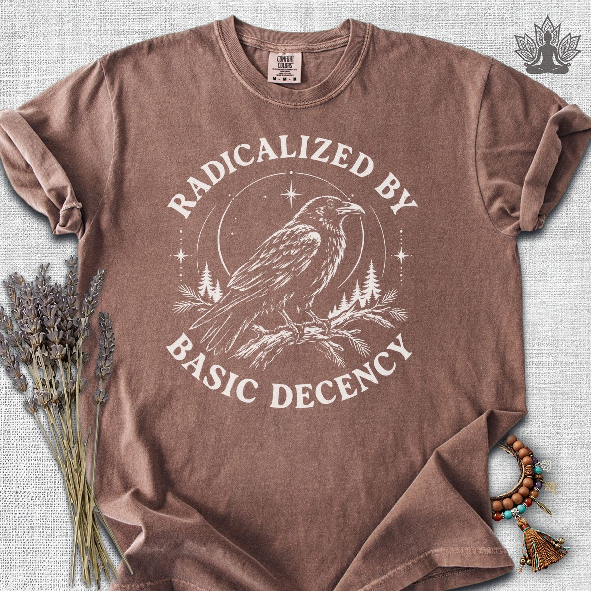Radicalized By Basic Decency Crow Comfort Colors® Tee
