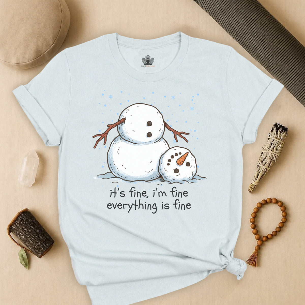 It's Fine, I'm Fine, Everything Is Fine Snowman Tee