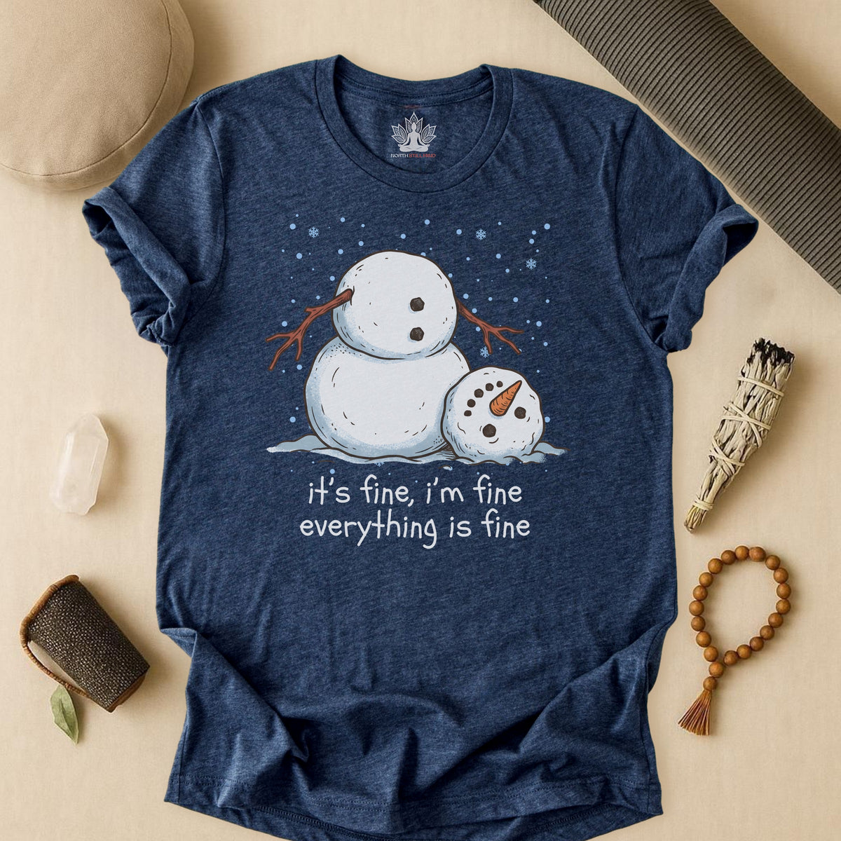 It's Fine, I'm Fine, Everything Is Fine Snowman Tee