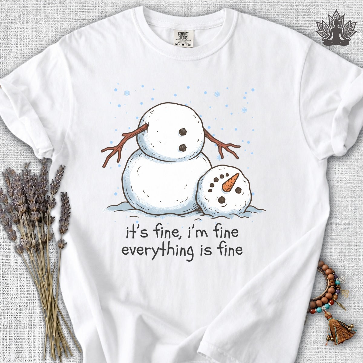 It's Fine, I'm Fine, Everything Is Fine Snowman Comfort Colors® Tee