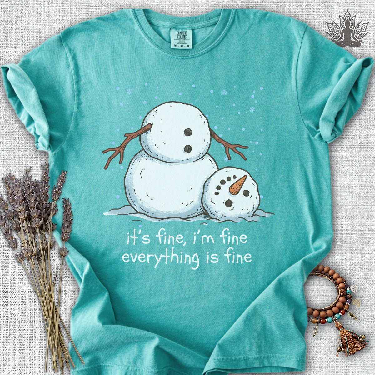 It's Fine, I'm Fine, Everything Is Fine Snowman Comfort Colors® Tee