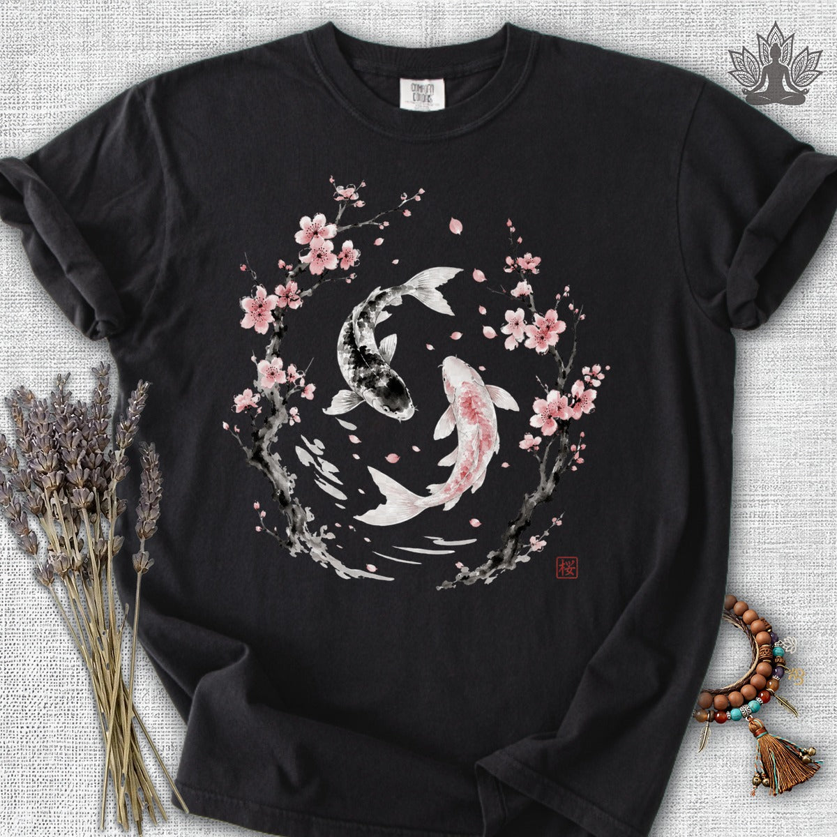 Sakura Koi Yin Yang Balance Comfort Colors® Tee