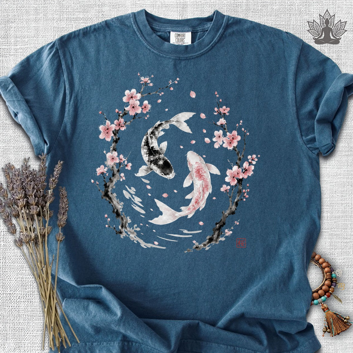 Sakura Koi Yin Yang Balance Comfort Colors® Tee