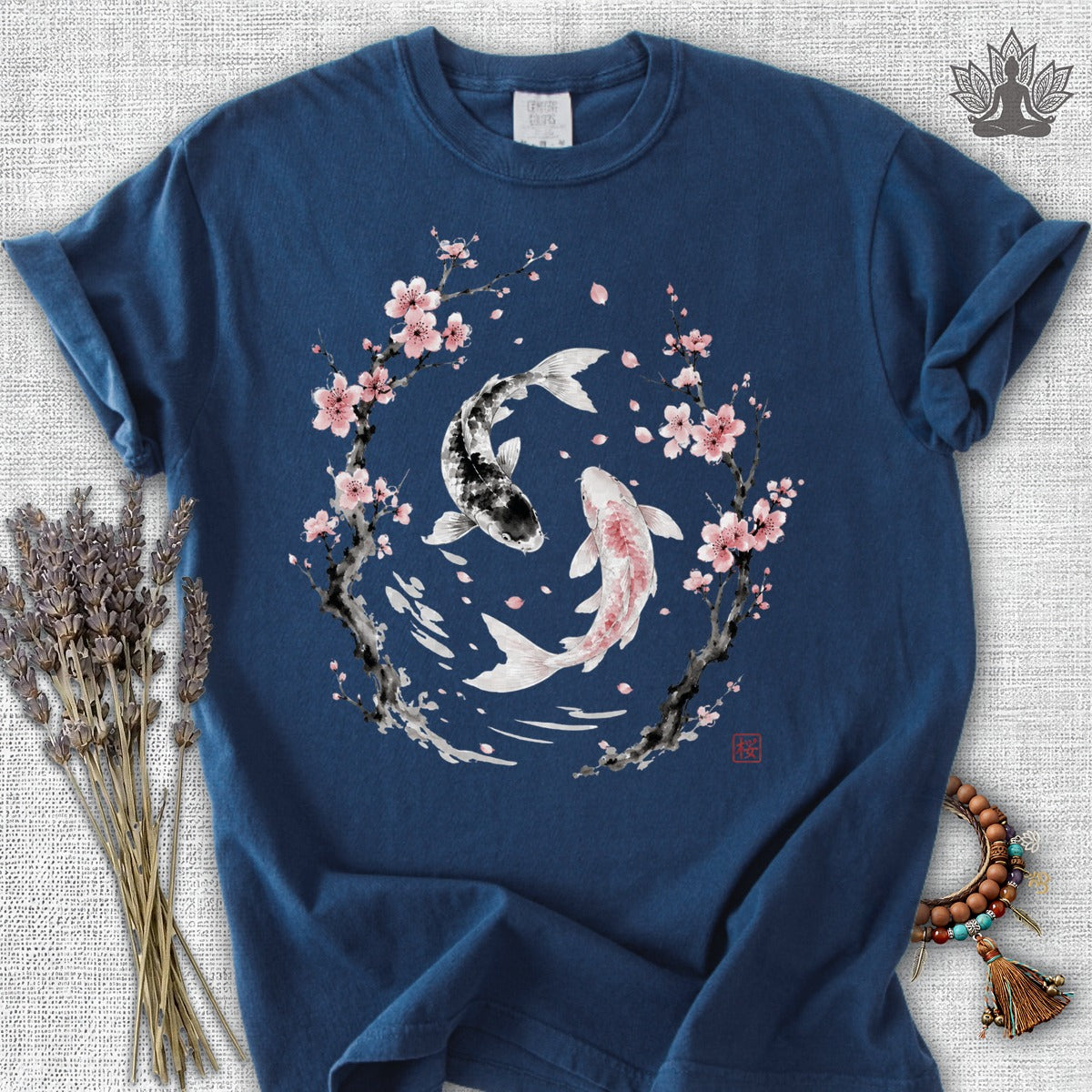 Sakura Koi Yin Yang Balance Comfort Colors® Tee