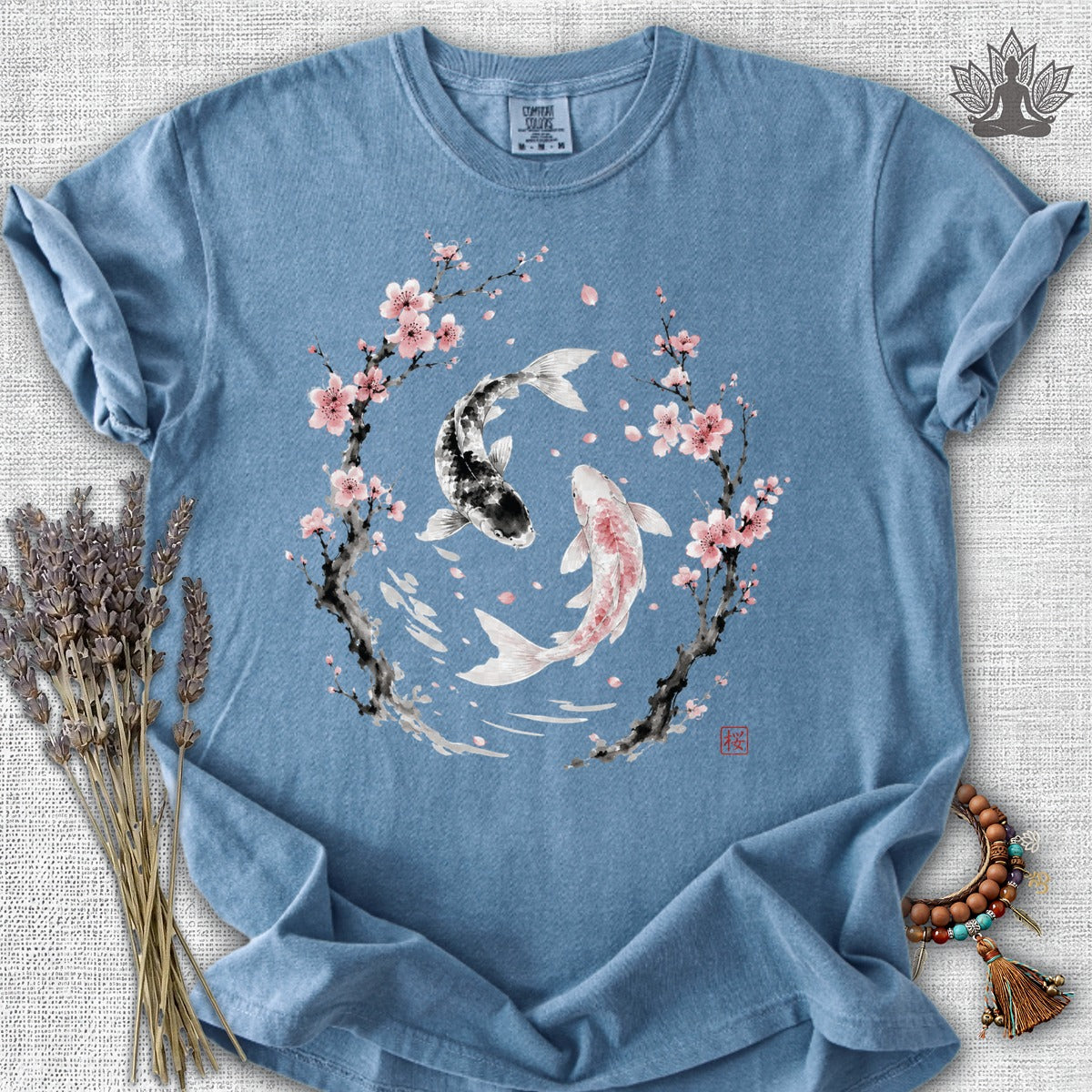 Sakura Koi Yin Yang Balance Comfort Colors® Tee