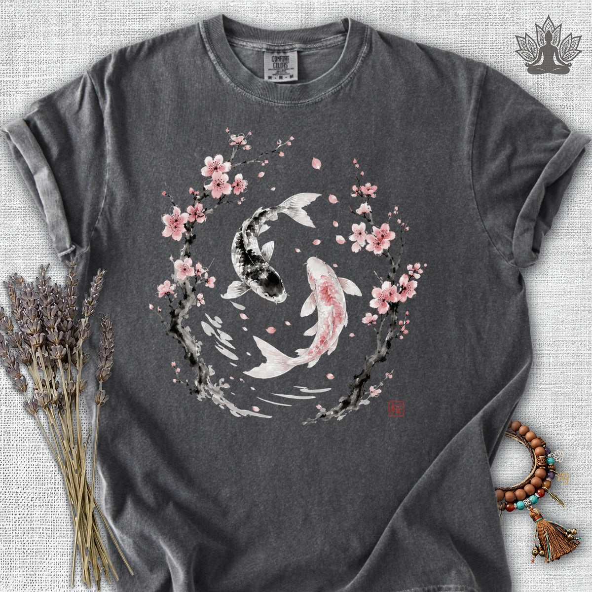 Sakura Koi Yin Yang Balance Comfort Colors® Tee