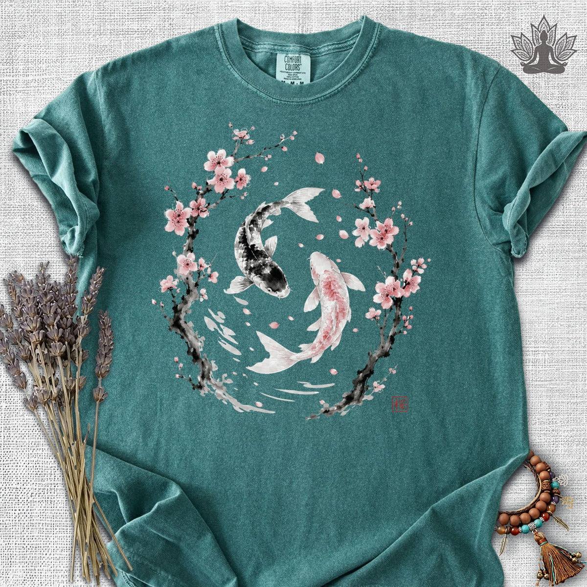 Sakura Koi Yin Yang Balance Comfort Colors® Tee