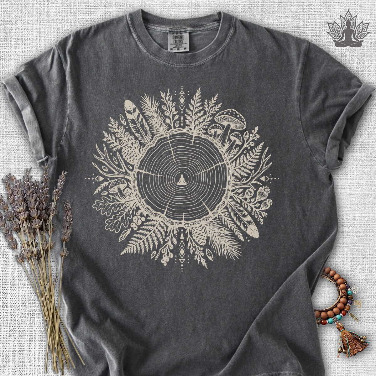 The Quiet Center Woodland Comfort Colors® Tee