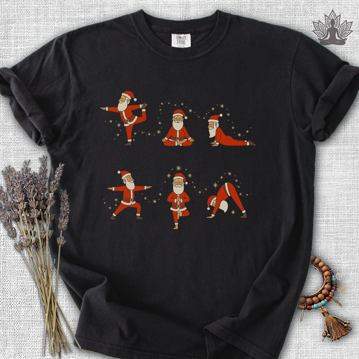 Santa Yoga Poses Comfort Colors® Tee