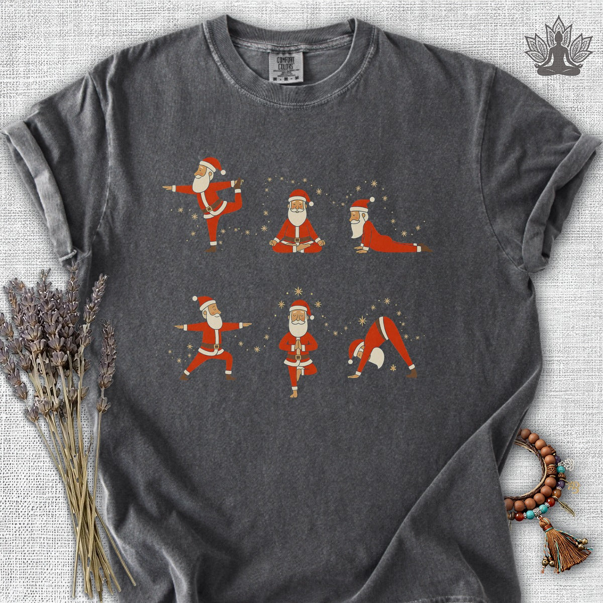 Santa Yoga Poses Comfort Colors® Tee