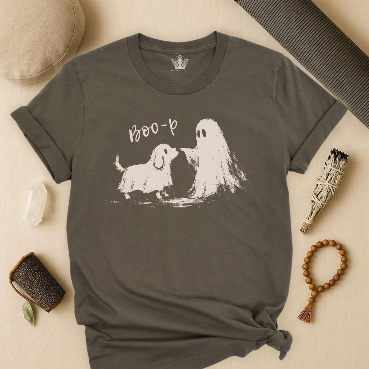 Boo-p Cute Ghost & Dog Tee