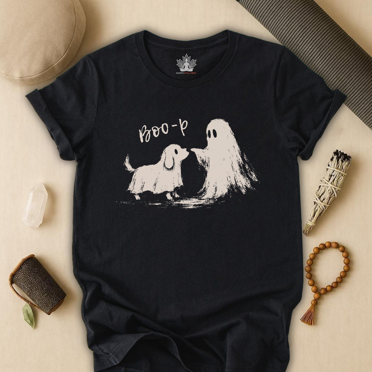 Boo-p Cute Ghost & Dog Tee