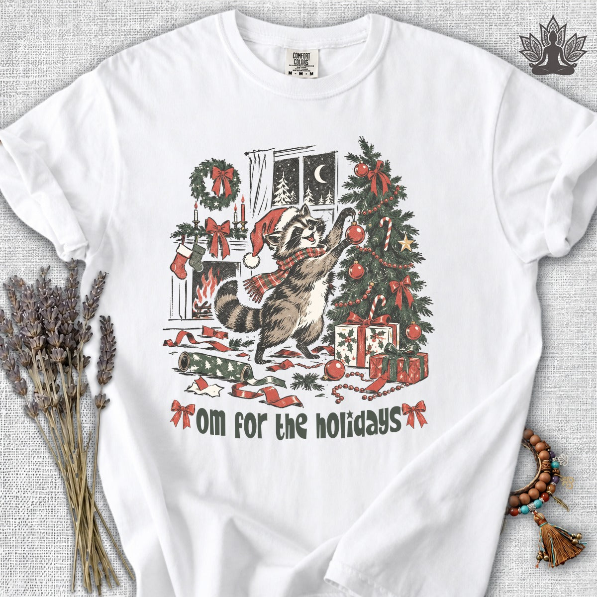Om For The Holidays Raccoon Comfort Colors® Tee