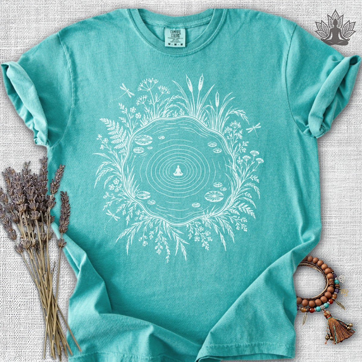 The Quiet Center Pond & Dragonflies Comfort Colors® Tee