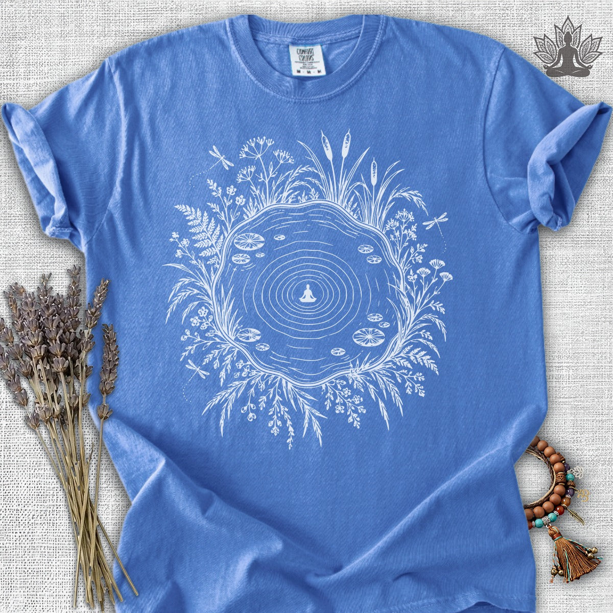 The Quiet Center Pond & Dragonflies Comfort Colors® Tee