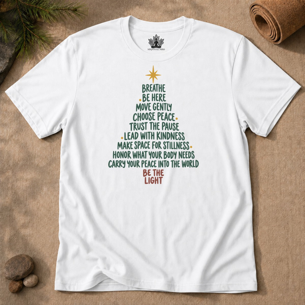 Be The Light Mindfulness Christmas Men Tee