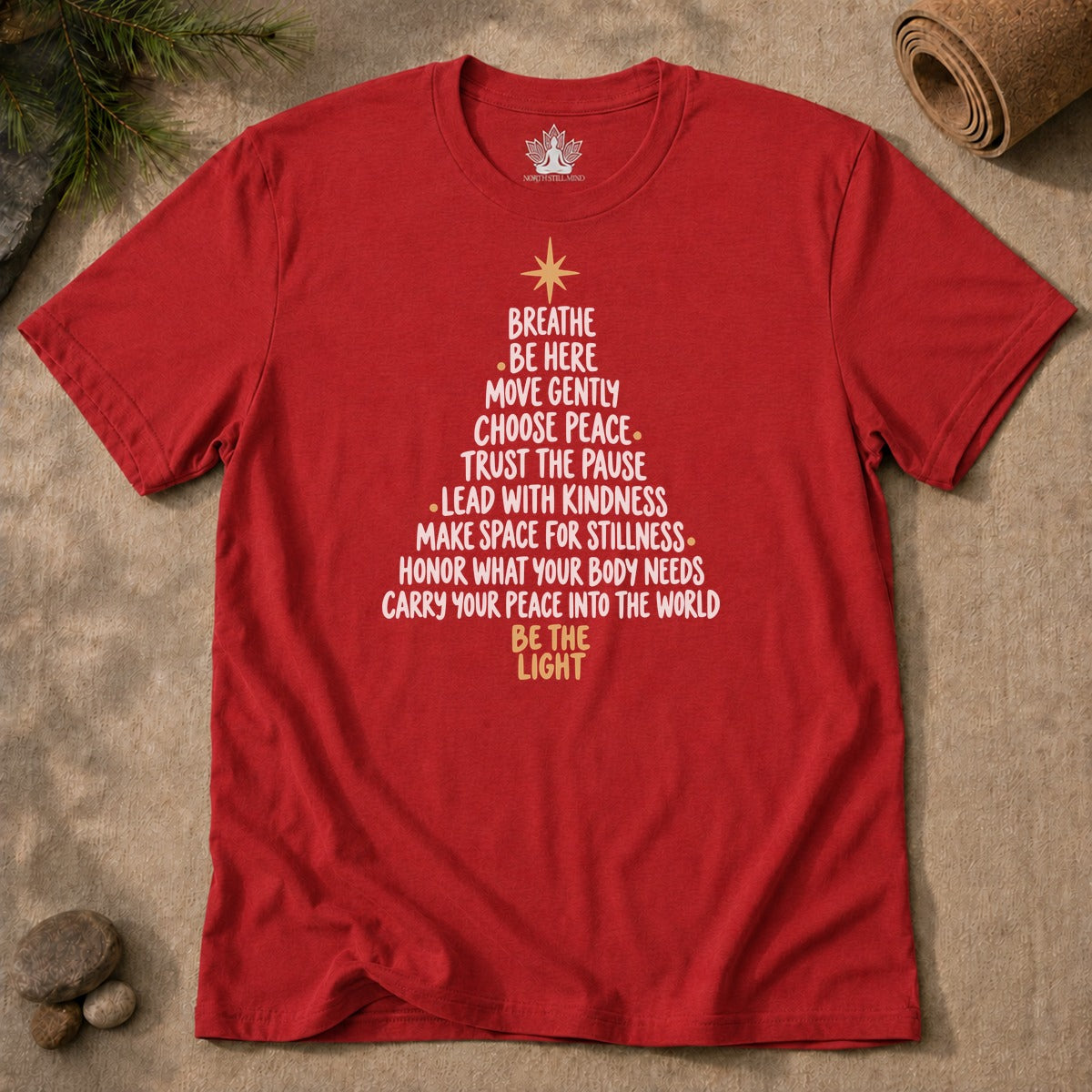 Be The Light Mindfulness Christmas Men Tee