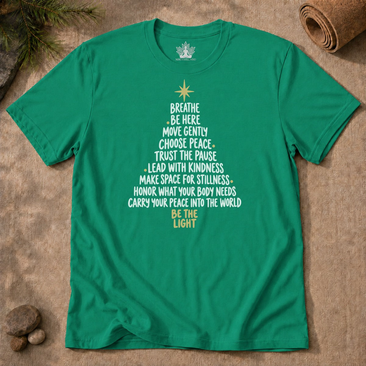 Be The Light Mindfulness Christmas Men Tee