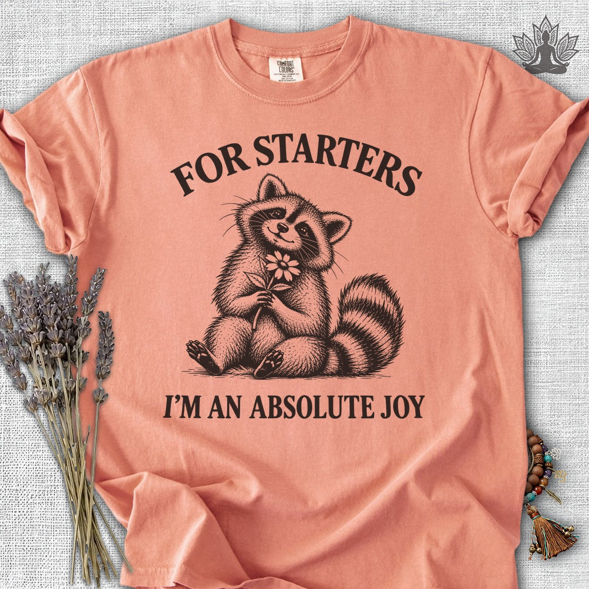 For Starters, I'm An Absolute Joy Raccoon Comfort Colors® Tee