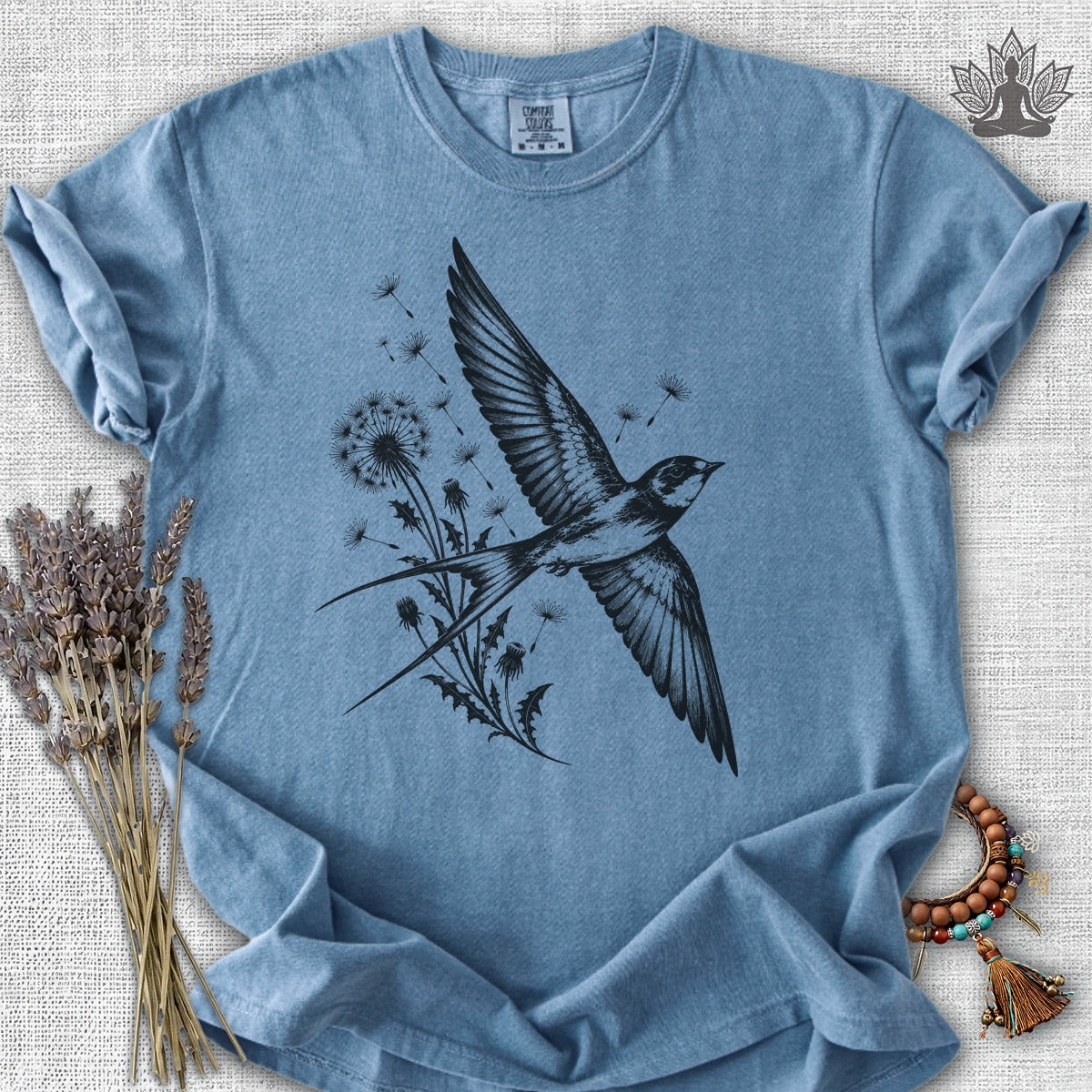 Swallow Bird & Dandelions Comfort Colors® Tee