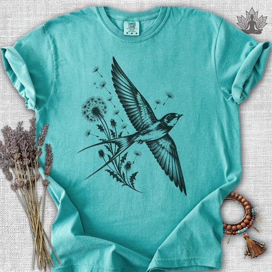 Swallow Bird & Dandelions Comfort Colors® Tee