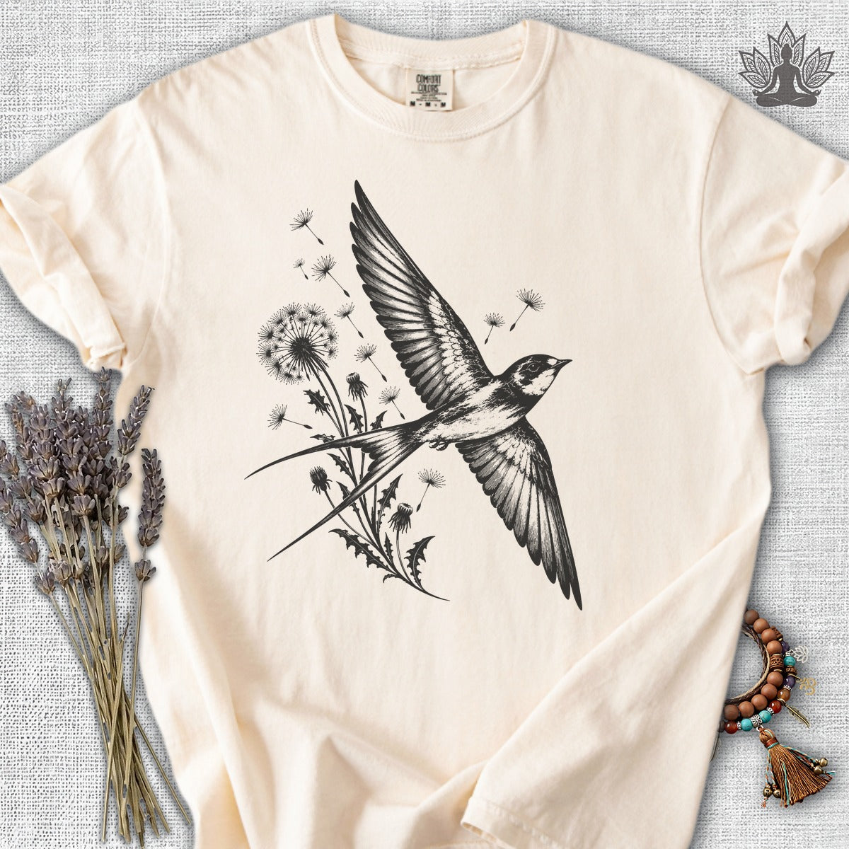 Swallow Bird & Dandelions Comfort Colors® Tee