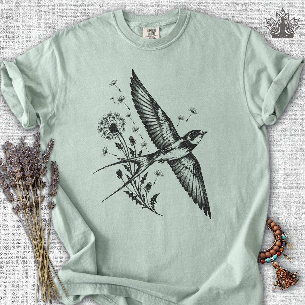 Swallow Bird & Dandelions Comfort Colors® Tee