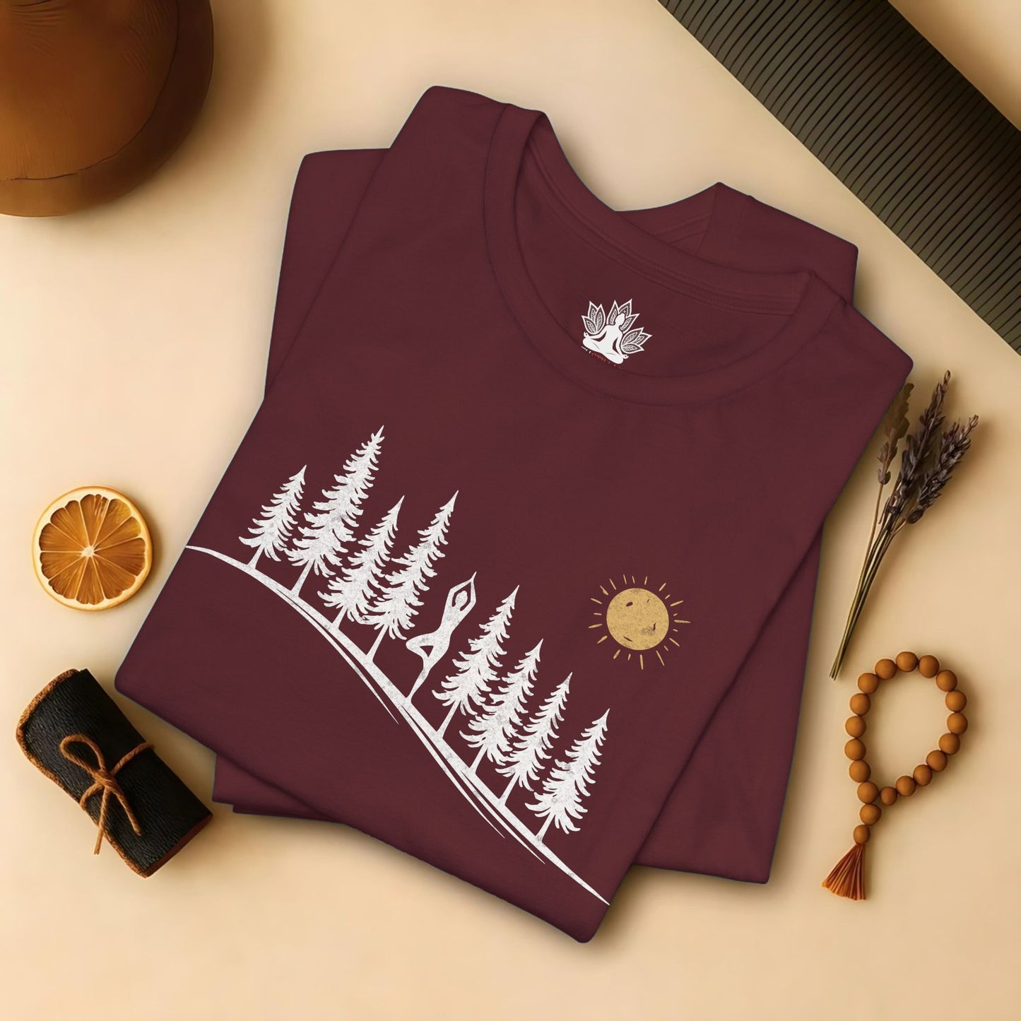 Forest Tree Pose Yoga – Balance in Nature Tee
