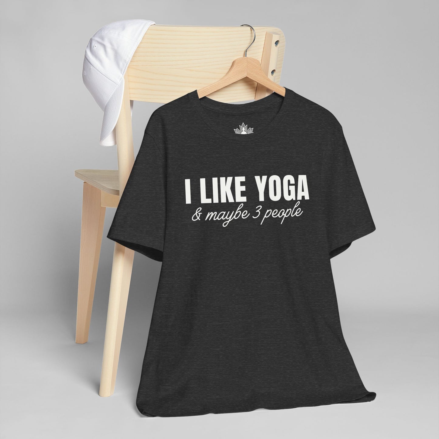 I Like Yoga & Maybe 3 People - Funny Men Tee