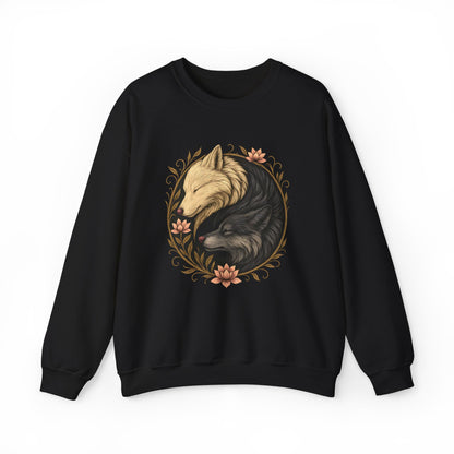 Loups Yin Yang - Sweat-shirt Équilibre Spirituel