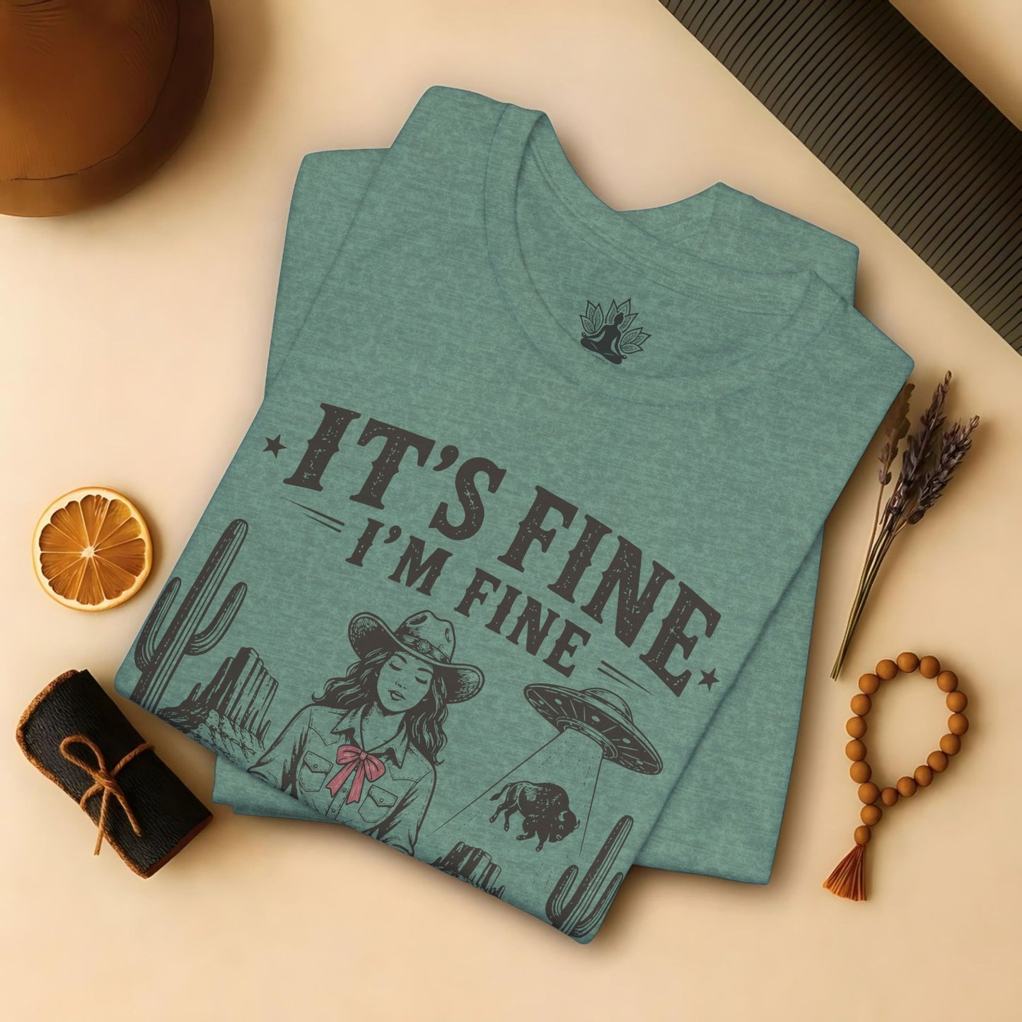 Everything Is Fine Cowgirl UFO Tee