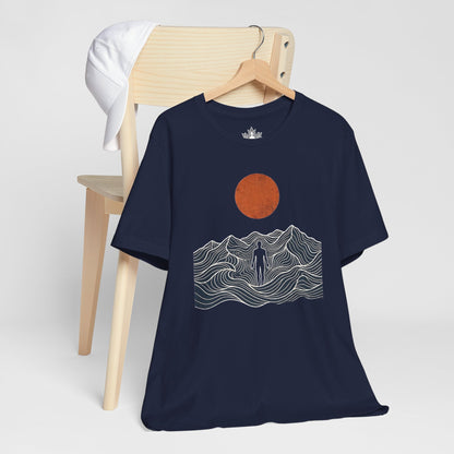 Retro Mountain Pose Men Tee