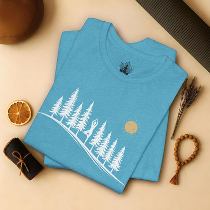 Forest Tree Pose Yoga – Balance in Nature Tee