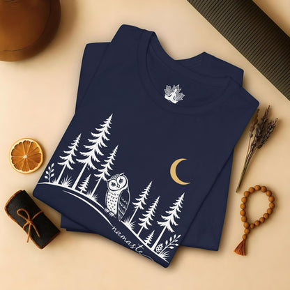 Namaste Forest Owl Tee